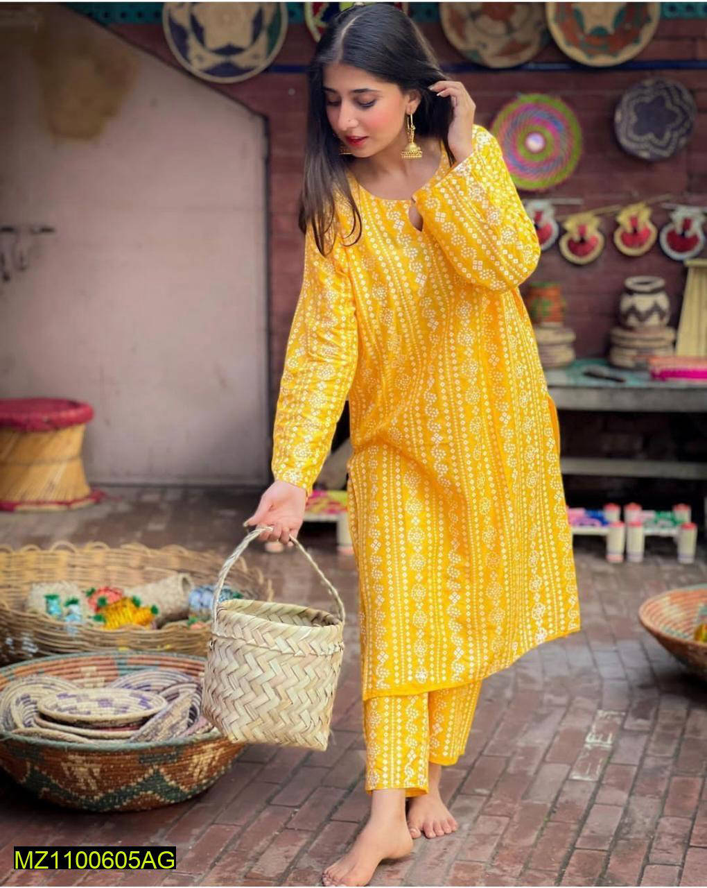 2 Pcs Women's Stitched Lawn Printed Suit Cheap Store🌟