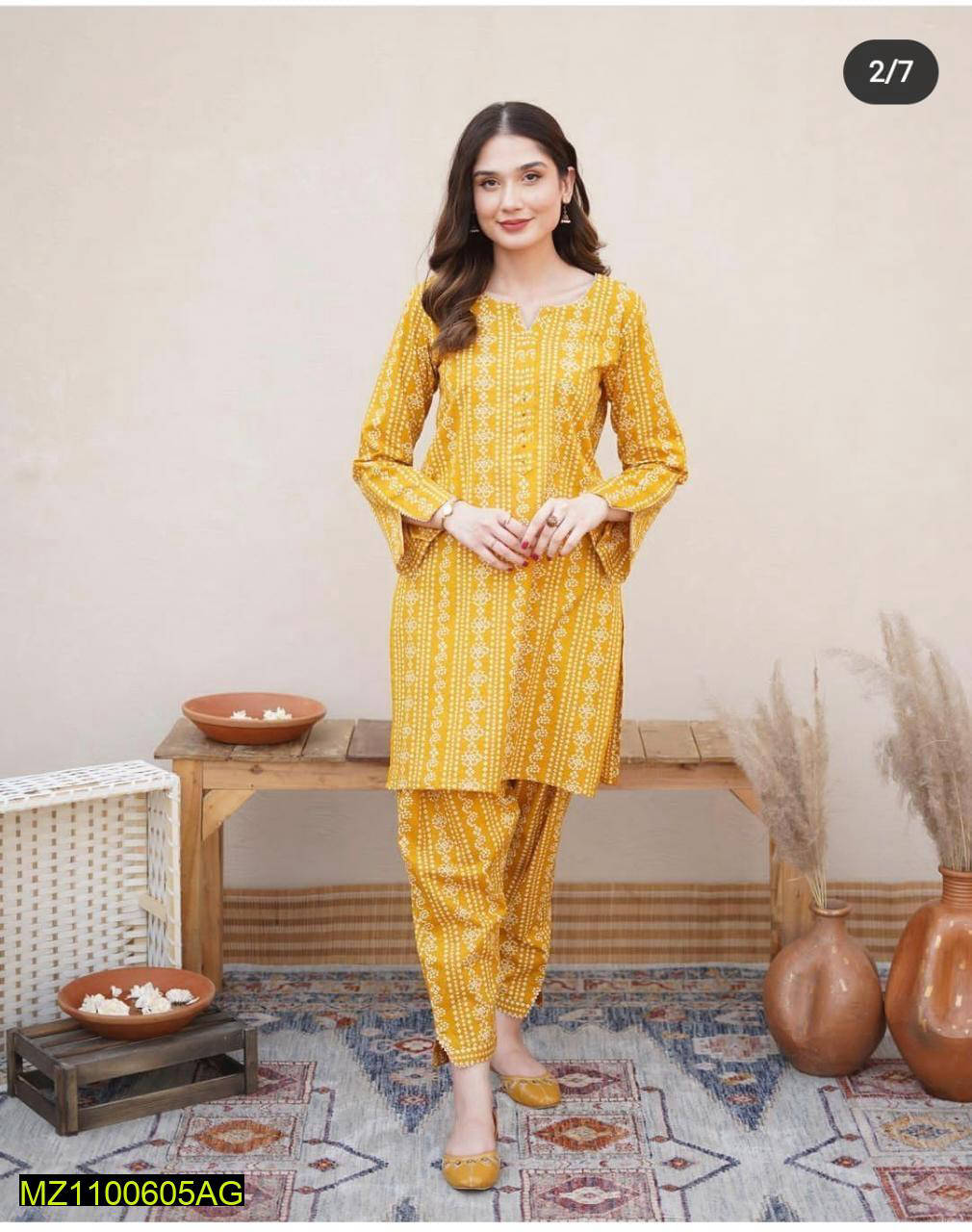 2 Pcs Women's Stitched Lawn Printed Suit Cheap Store🌟