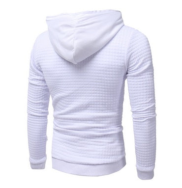 fo Square Pattern Quilted Classic  Men's  Casual Hoodies Men My Store