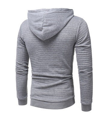 fo Square Pattern Quilted Classic  Men's  Casual Hoodies Men My Store