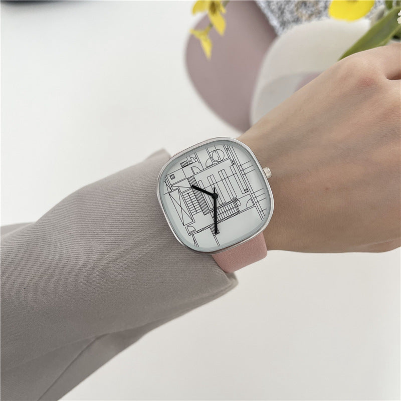 Leisure Milk Sugar Square Women's Watch Cheap store