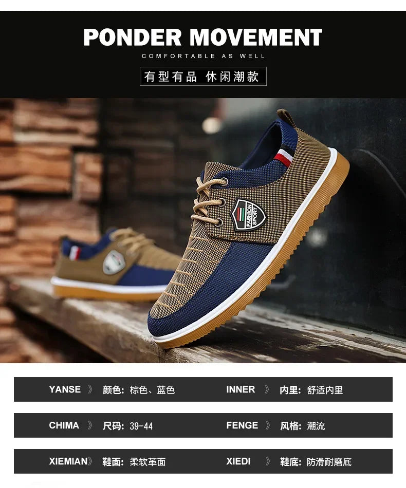 Men's Casual Canvas Shoes Fashion Soft Sole Driving Shoes 2024 Designer Men Shoes Plus Size Comfortable  Sneaker Zapatos Hombres Cheap store