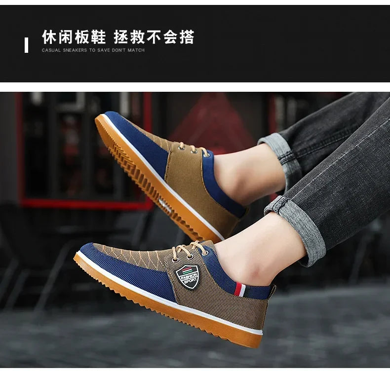 Men's Casual Canvas Shoes Fashion Soft Sole Driving Shoes 2024 Designer Men Shoes Plus Size Comfortable  Sneaker Zapatos Hombres Cheap store