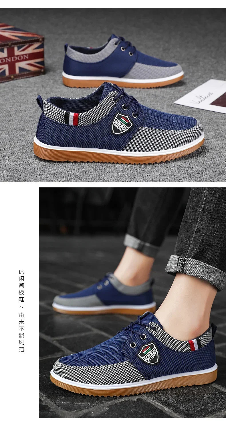 Men's Casual Canvas Shoes Fashion Soft Sole Driving Shoes 2024 Designer Men Shoes Plus Size Comfortable  Sneaker Zapatos Hombres Cheap store